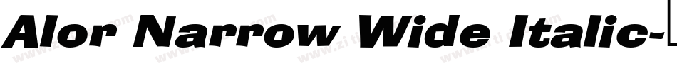 Alor Narrow Wide Italic字体转换